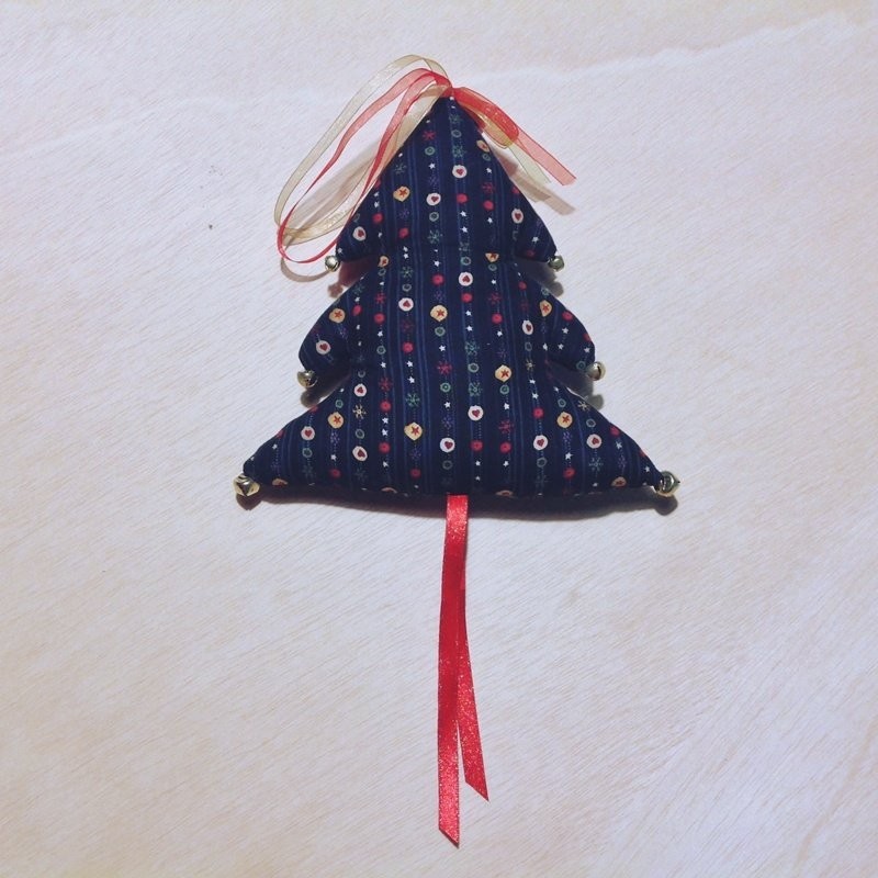Árbol de Navidad de tela negra - Imagen 4
