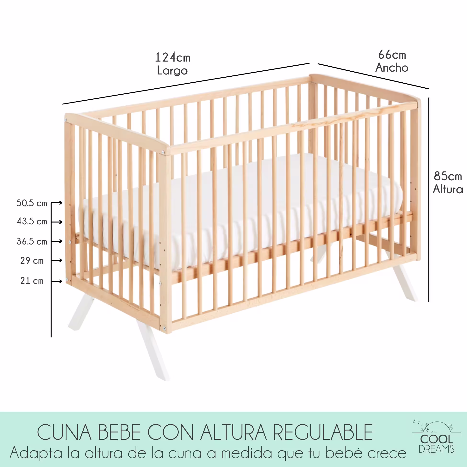 Cuna colecho Koala 3×1 convertible en cama - Imagen 5