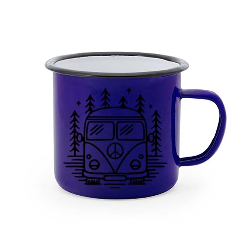 Taza Personalizada Azul Metálica Camper