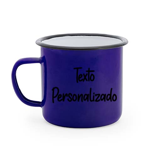Taza Personalizada Azul Metálica Camper - Imagen 4