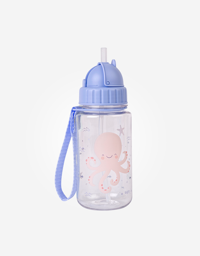 Botella Plástico Ocean Life Azul Personalizable