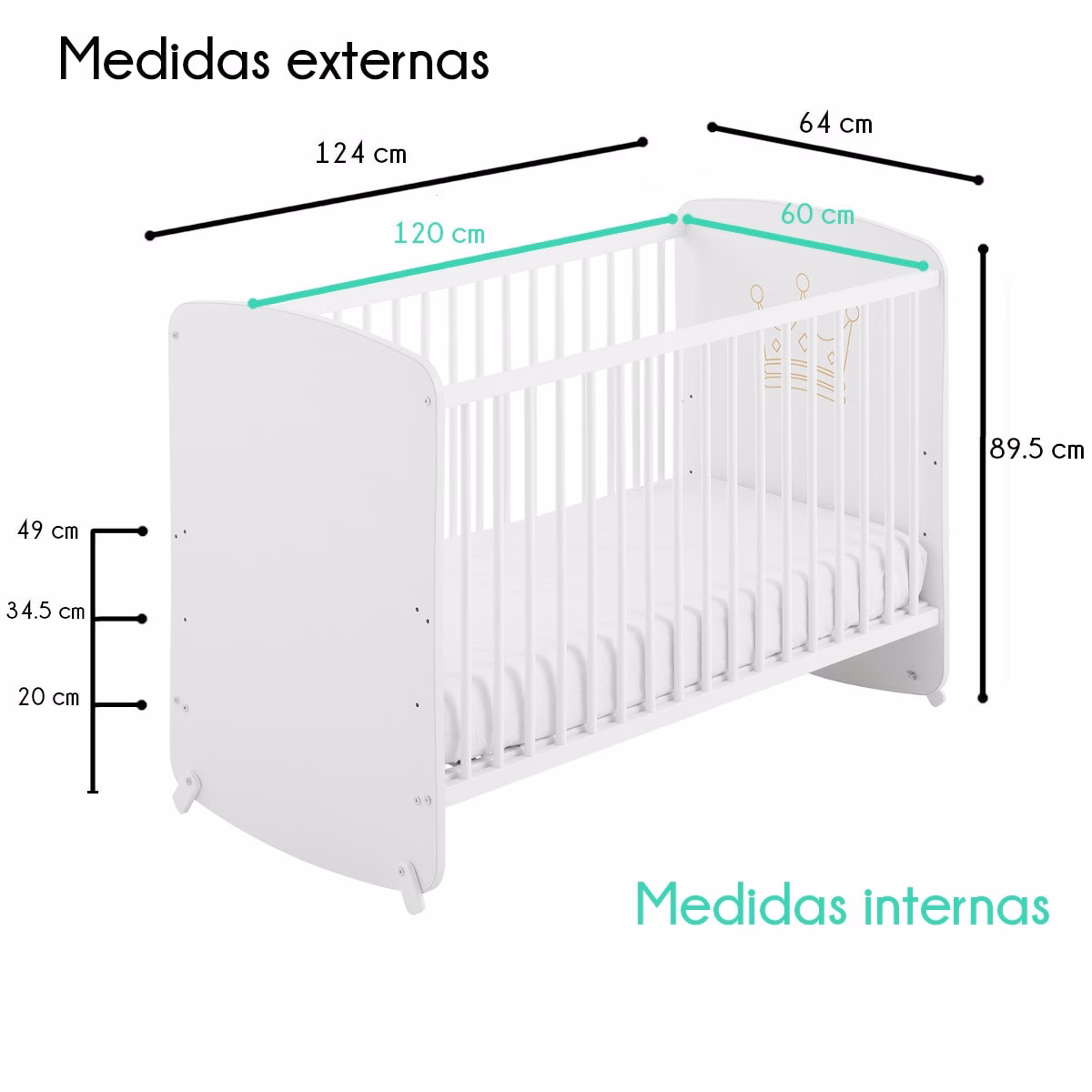 Cuna balancín Bachata + kit colecho (De 0 a 4 años) - Imagen 4